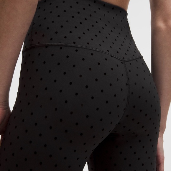 NWT Lululemon Align 28” BLACK Polka Flock Leggings